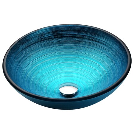 Anzzi Enti Series Deco-Glass Vessel Sink in Lustrous Blue LS-AZ045